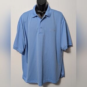 Men's Columbia PFG Outdoor Omni Shade Light Blue Fishing Polo Size XL